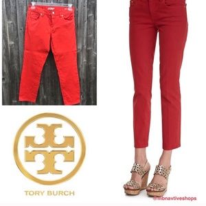 Tory Burch Alexa Cropped Skinny Jeans, size 29